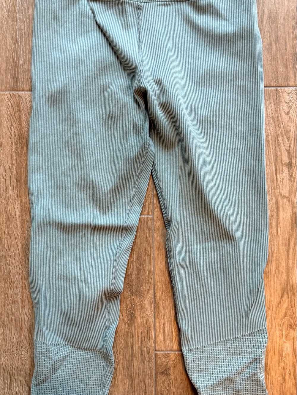 Waffle knit Leggings in Sage Green